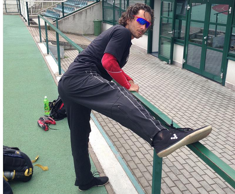 atlet Jiří Mužík v botách Vivobarefoot