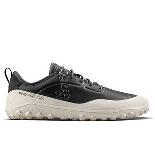 Vivobarefoot TRACKER LEATHER AT LOW MENS OBSIDIAN/WHITE