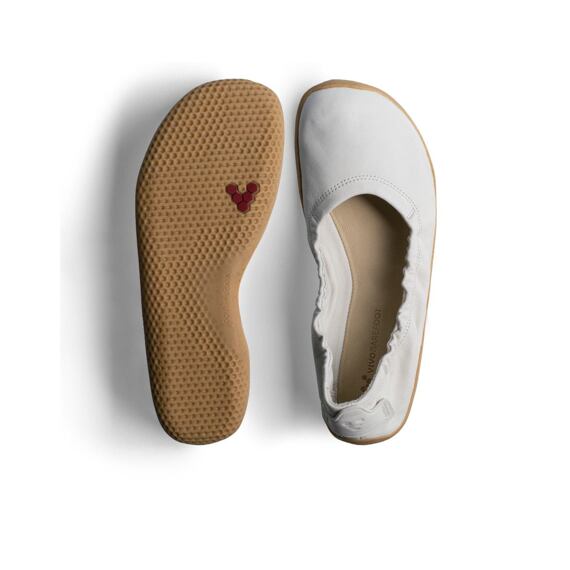 Vivobarefoot ASANA YIN BALLERINA LEATHER WOMENS LIMESTONE