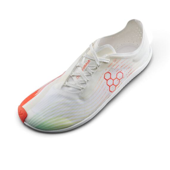 Vivobarefoot PRIMUS FLOW WOMENS BRIGHT WHITE/ NEON ORANGE