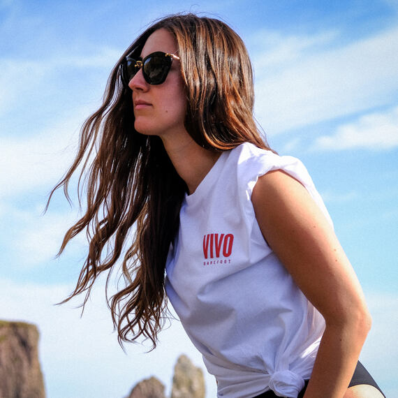 Vivobarefoot SO LONG AIRSOLES T-SHIRT UNISEX WHITE