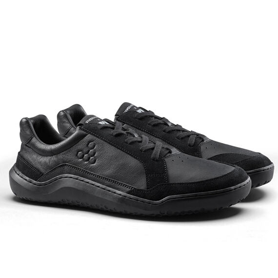 Vivobarefoot GOBI II SNEAKER PREMIUM LEATHER MENS TRIPLE OBSIDIAN