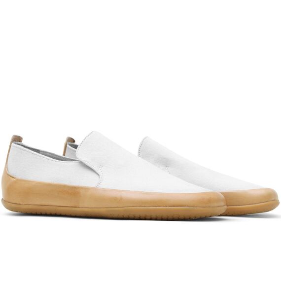 Vivobarefoot OPANKA WOMENS WHITE/TAN