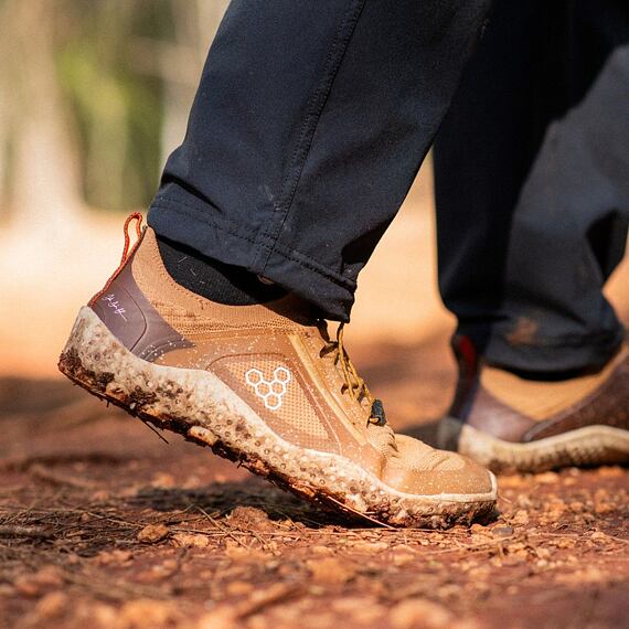 Vivobarefoot PRIMUS TRAIL KNIT SG JJF MENS BONE BROWN