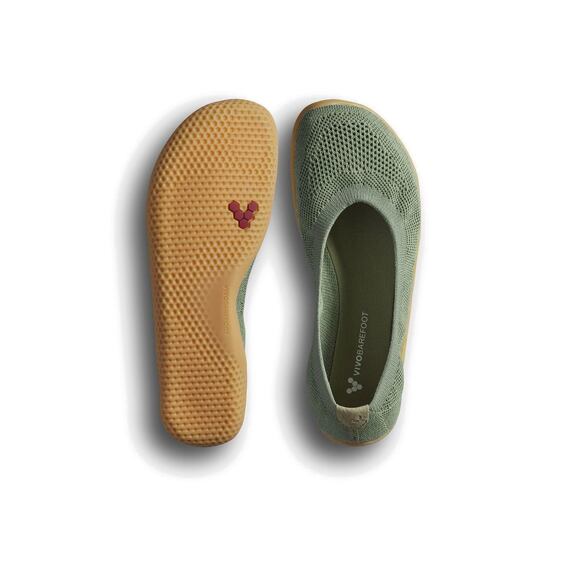 Vivobarefoot ASANA YIN BALLERINA KNIT WOMENS DUSTY GREEN