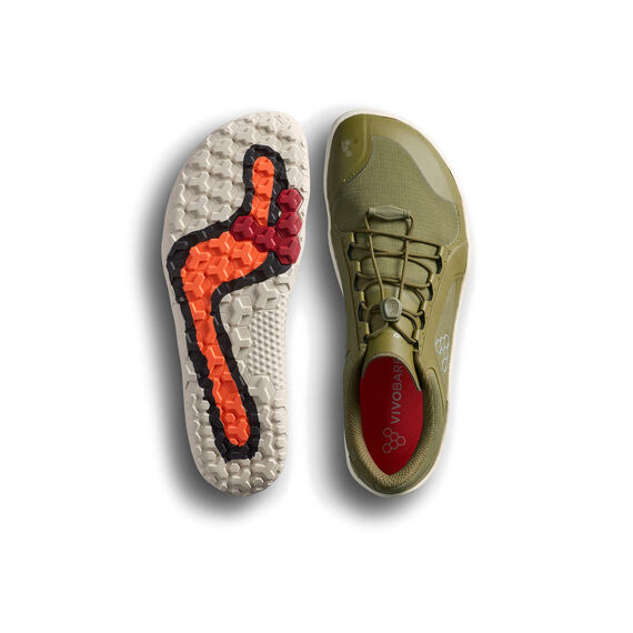 Vivobarefoot PRIMUS TRAIL III ALL WEATHER FG MENS DARK OLIVE/WHITE