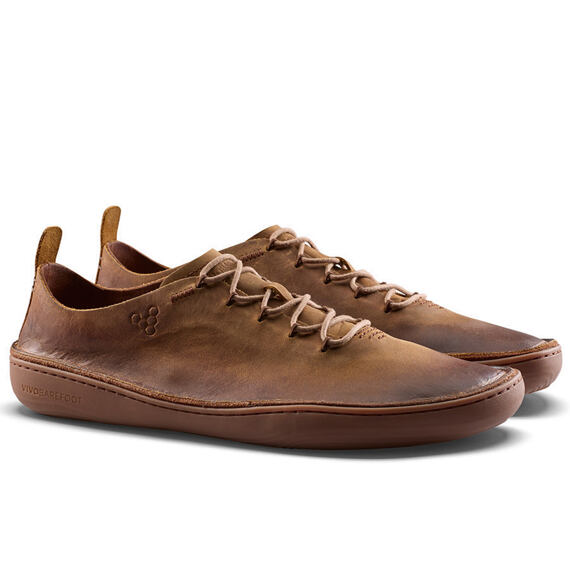 Vivobarefoot SENSUS MOC LACE UP LEATHER MENS DARK TAN