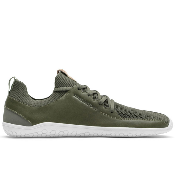 Vivobarefoot PRIMUS KNIT L Olive Green Leather