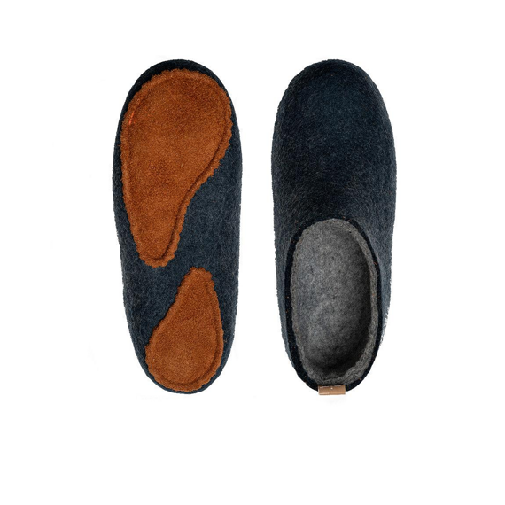Vivobarefoot MIM FELT SLIPPER UNISEX NAVY