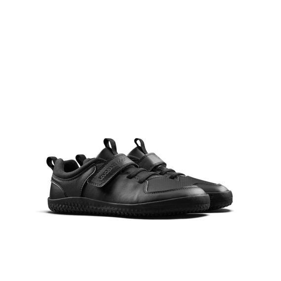 Vivobarefoot PRIMUS LUDO SCHOOL ANIMAL-FREE JUNIORS OBSIDIAN