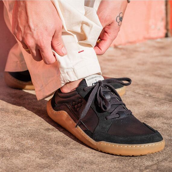 Vivobarefoot GOBI II SNEAKER PREMIUM LEATHER MENS OBSIDIAN