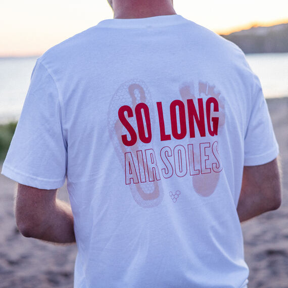 Vivobarefoot SO LONG AIRSOLES T-SHIRT UNISEX WHITE