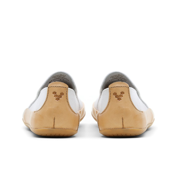 Vivobarefoot OPANKA WOMENS WHITE/TAN