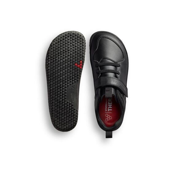 Vivobarefoot PRIMUS LUDO SCHOOL ANIMAL-FREE JUNIORS OBSIDIAN