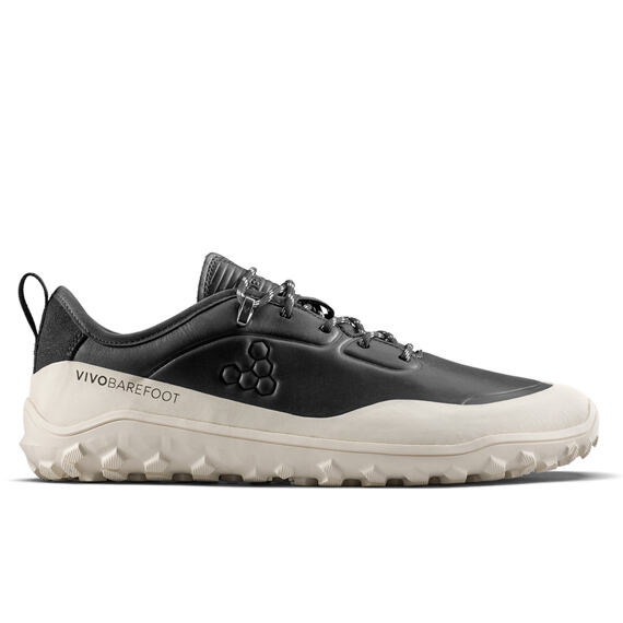 Vivobarefoot TRACKER LEATHER AT LOW WOMENS OBSIDIAN/WHITE