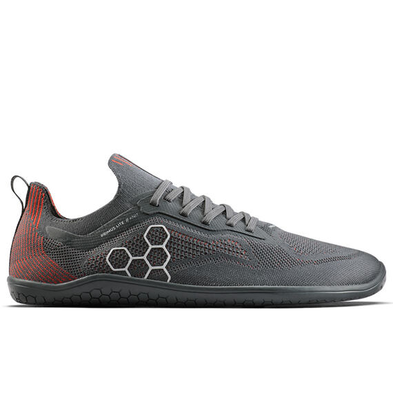 Vivobarefoot PRIMUS LITE KNIT MENS OBSIDIAN/CHERRY TOMATO