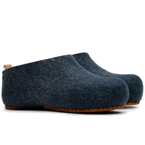 Vivobarefoot MIM FELT SLIPPER UNISEX NAVY