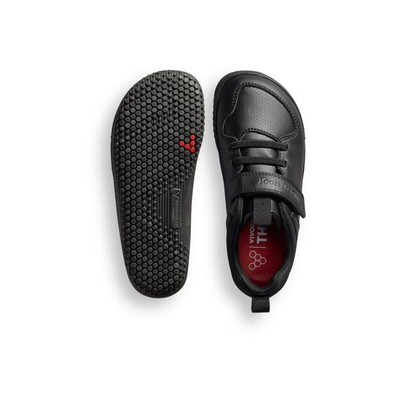Vivobarefoot PRIMUS LUDO SCHOOL ANIMAL-FREE KIDS OBSIDIAN