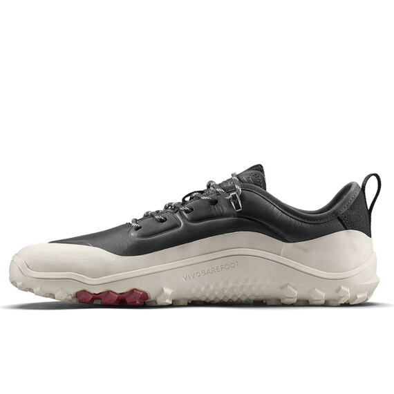 Vivobarefoot TRACKER LEATHER AT LOW MENS OBSIDIAN/WHITE