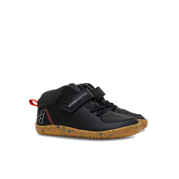 Vivobarefoot PRIMUS LUDO HI PRESCHOOL OBSIDIAN
