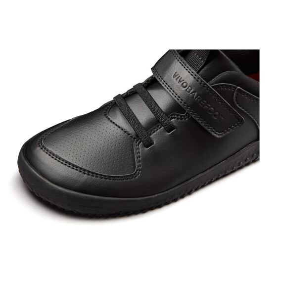 Vivobarefoot PRIMUS LUDO SCHOOL ANIMAL-FREE JUNIORS OBSIDIAN