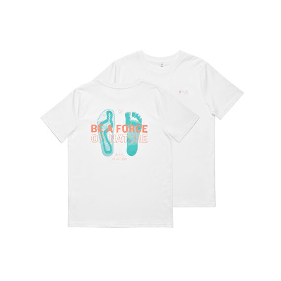 Vivobarefoot FORCE OF NATURE T-SHIRT UNISEX WHITE