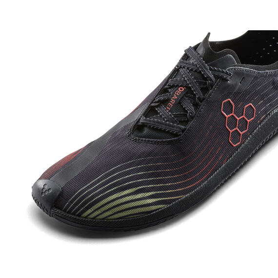 Vivobarefoot PRIMUS FLOW MENS OBSIDIAN/CHERRY TOMATO