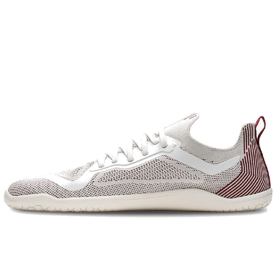 Vivobarefoot PRIMUS LITE KNIT WOMENS OFF WHITE/BURGUNDY