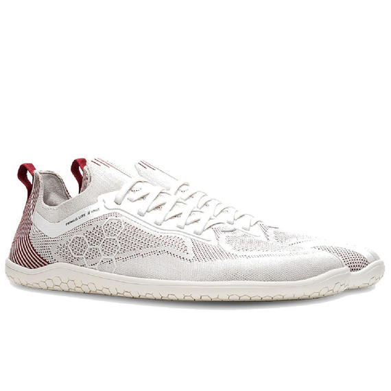 Vivobarefoot PRIMUS LITE KNIT WOMENS OFF WHITE/BURGUNDY