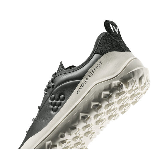 Vivobarefoot TRACKER LEATHER AT LOW MENS OBSIDIAN/WHITE