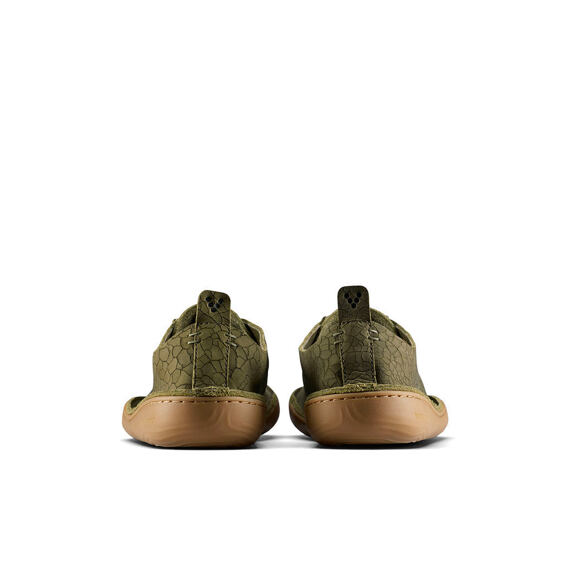 Vivobarefoot SENSUS MOC LACE UP LEATHER MENS DARK OLIVE CRACKED LEATHER