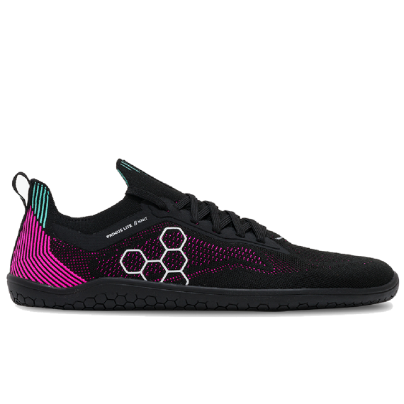 Vivobarefoot PRIMUS LITE KNIT WOMENS OBSIDIAN/VIBRANT PINK