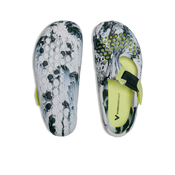 Vivobarefoot ULTRA BLOOM PRESCHOOL OBSIDIAN WHITE
