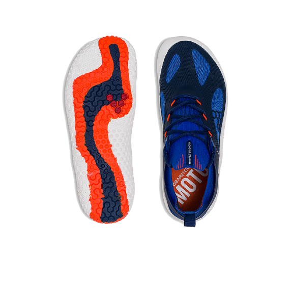 Vivobarefoot MOTUS STRENGTH MENS DAZZLING BLUE/ORANGE