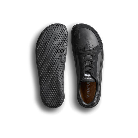 Vivobarefoot GOBI II SNEAKER PREMIUM LEATHER MENS TRIPLE OBSIDIAN