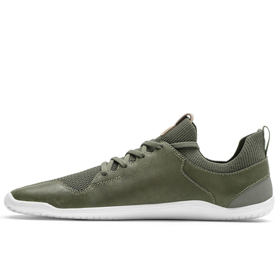 Vivobarefoot PRIMUS KNIT L Olive Green Leather