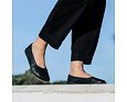 Vivobarefoot ASANA YIN BALLERINA LEATHER WOMENS OBSIDIAN